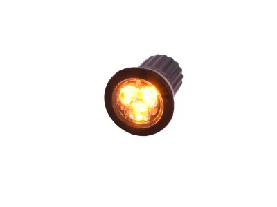 Rund LED advarselsblink - gul blink, 3x3W/10-30V