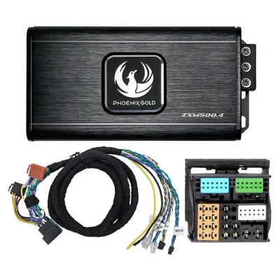 Phoenix Gold ZXMPVW2 mini forstærker 4x125W - VW/Seat/Audi - Plug and Play Power Up Kit