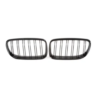 JOM Frontgrill med dobbelt ribbe i blank sort til BMW serie 3 E90 årgang 2008-2011