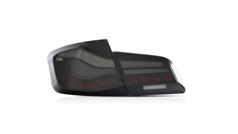 OLED/LED baglygter med dynamisk LED blink, røgfarvet til BMW F10 5 serie, Sedan, Årgang 2010-2017