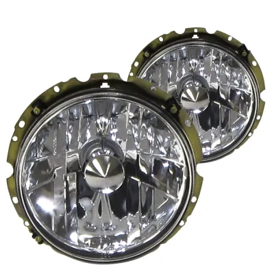 Forlygter klar glas/krom til VW Golf 1