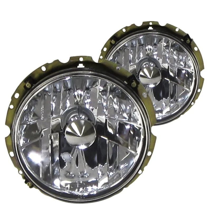 Forlygter klar glas/krom til VW Golf 1