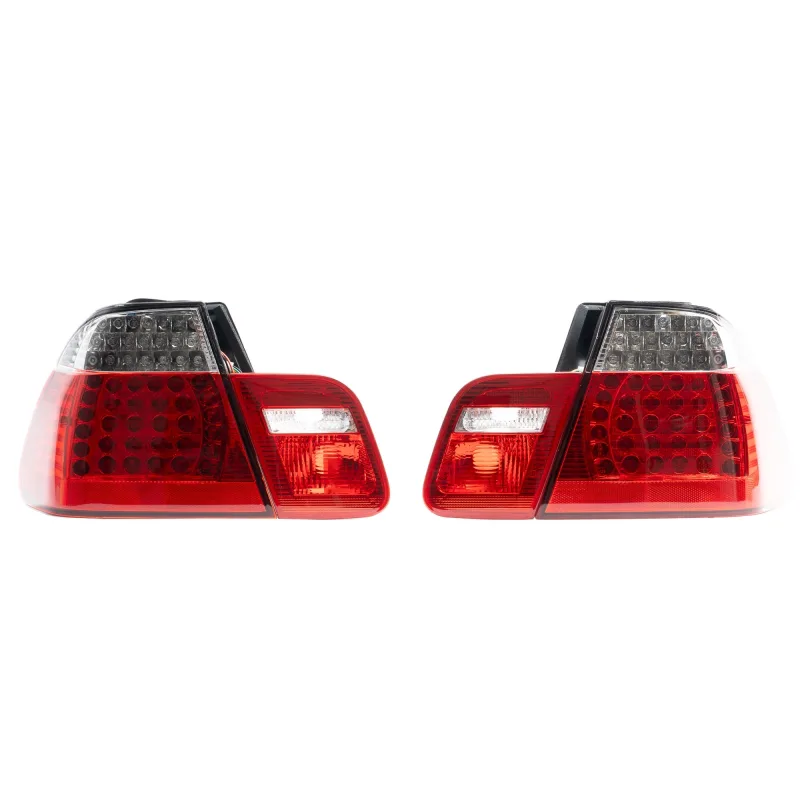 LED baglygter klar glas rød/hvid til BMW E46 3 serie, Sedan, Årgang 2001-2005