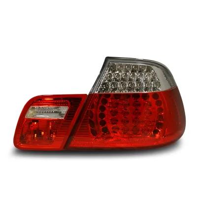 LED baglygter klar glas hvid/rød til BMW E46 3 serie, Cabrio, Årgang 04.2000-03.2003
