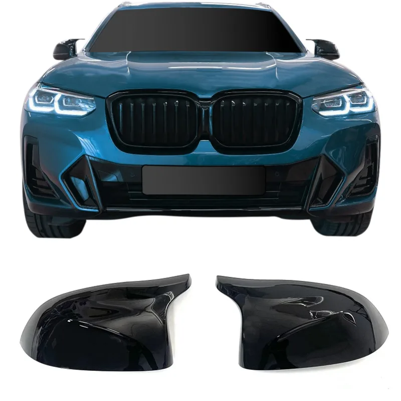 Spejlcover sæt i blank sort til BMW X7 (G07) 2018-