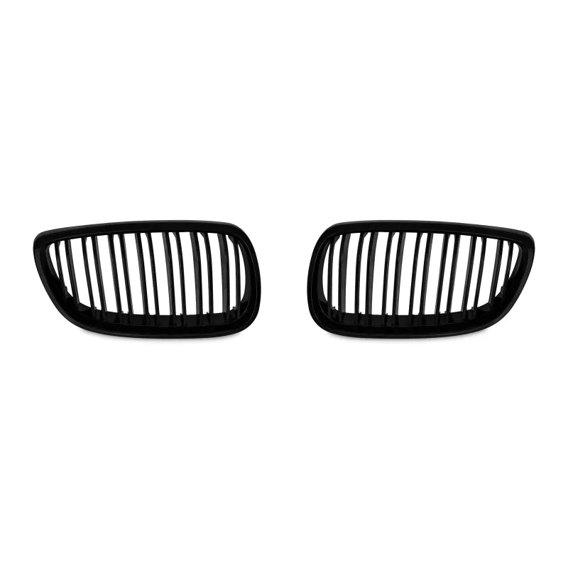 JOM Frontgrill med dobbelt ribbe i blank sort til BMW serie 3 E92 årgang 2006-2010