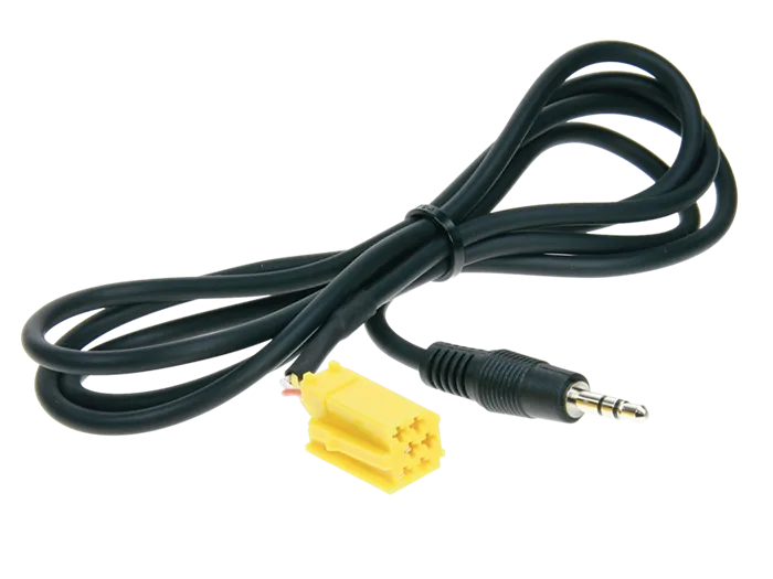 Aux adapter MINI-iso->mini-jack 1,25 m