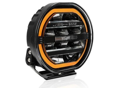 W-LIGHT Fury 7" LED fjernlyslampe - combi m. advarselslys