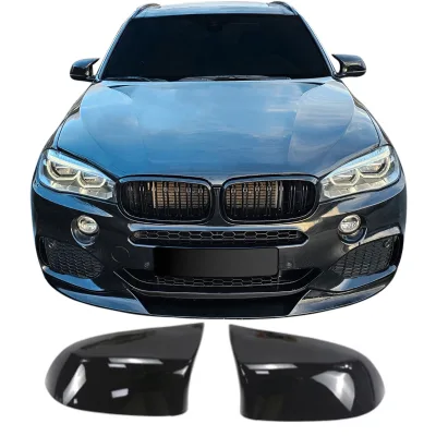 Spejlcover sæt i blank sort til BMW X4 (F26), 2014-2018