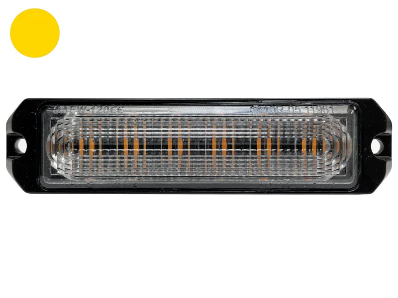 LED flash m. natsænkning - gul blink, 6x3W/9-30V