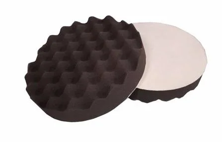 Sort Polerpude 200mm Vaflet - blød ø 200 mm