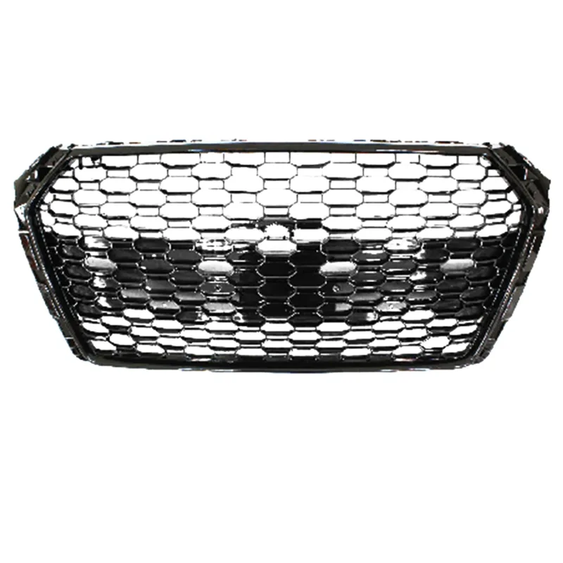 JOM Frontgrill honeycomb i blank sort til Audi A4 B9 årgang 2015-2019