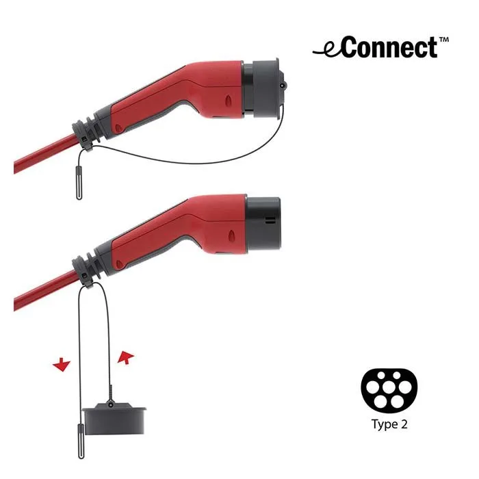 eConnect ladekabel MODE3 - T2, 5m, 1-faset 32A