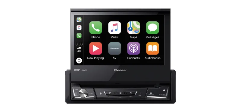 Pioneer AVH-Z7200DAB - Enkelt DIN bilradio med udfoldelig skærm