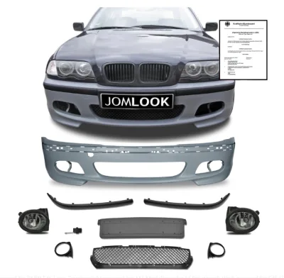 JOM Forkofanger kit inkl. klar glas tågelygter til BMW 3 serie E46 Sedan & Touring