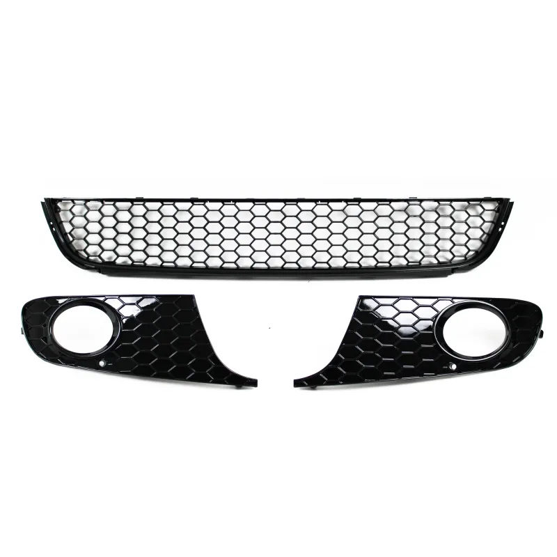 Frontgrill honeycomb sort højglans til Golf 6, årgang 2008-