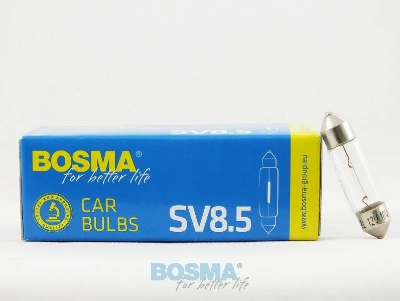Bosma Pære 12V 10W SV8,5 - 1 stk.