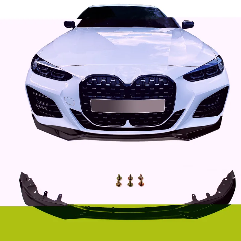 JOM Frontspoiler i sort højglans - 3-delt Sport Performance design BMW 4-serie G22, 2020-