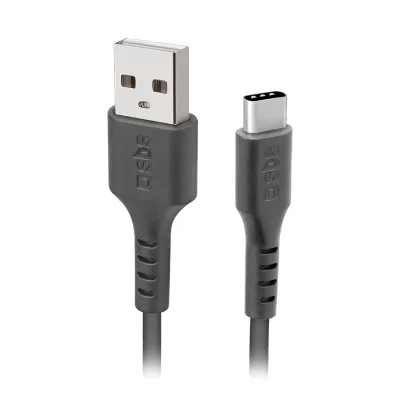 SBS USB C til USB A kabel. 2 m. - Sort