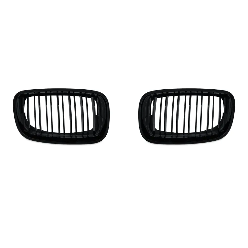 JOM Frontgrill med dobbelt ribbe i blank sort til BMW X5 E70 årgang 2007 -2013
