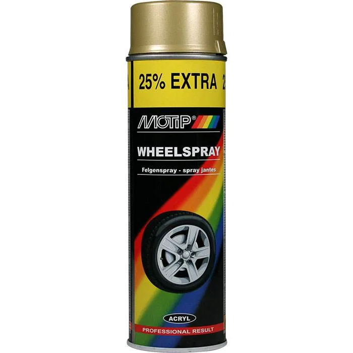 MOTIP Fælgspray - guld - 500 ml.